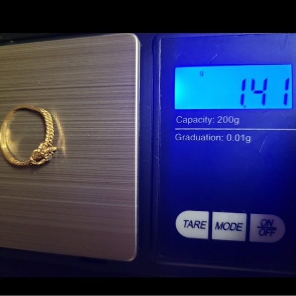 10K solid yellow gold love knot ring size 5.5 - Picture 4 of 6